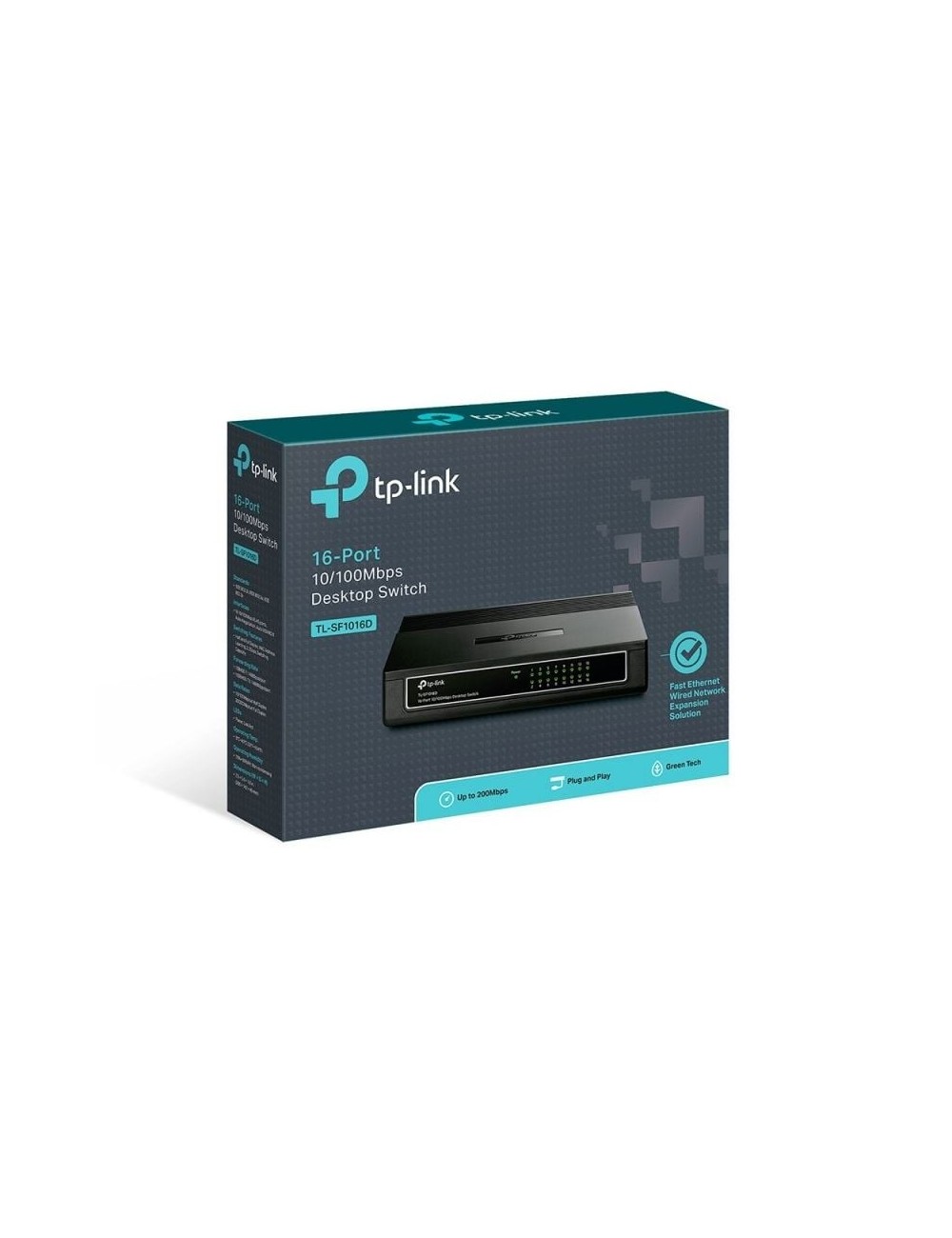SWITCH TP-LINK 16 PORTS 10/100 MBPS TL-SF1016D(1730502074)