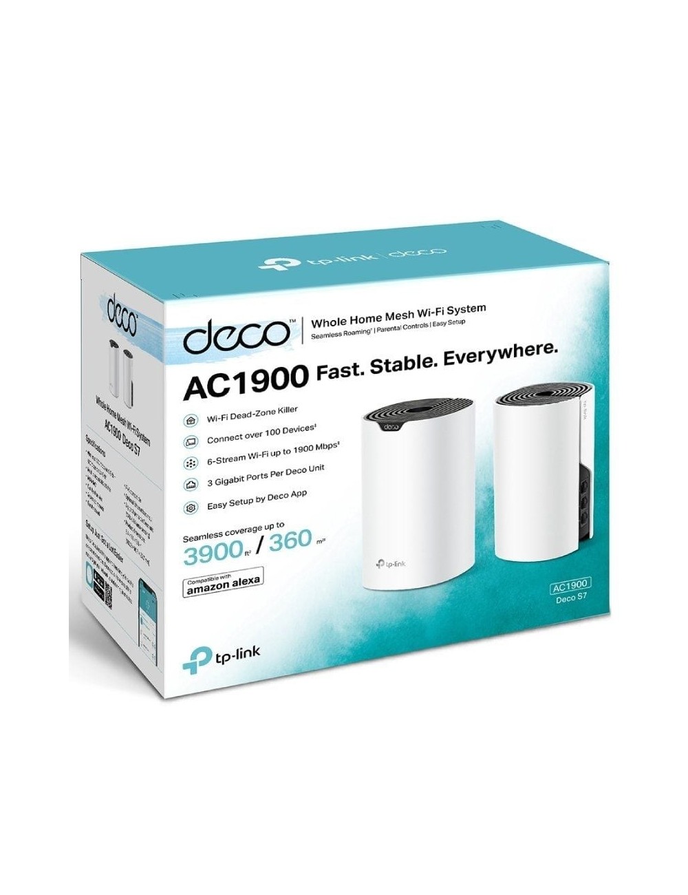Sistema Mesh TP-Link Deco S7 1900Mbps/ 2.4GHz 5GHz/ Pack de 2
