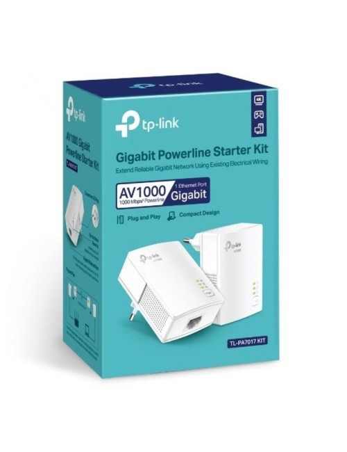 ADAPTADOR POWERLINE AV1000 TP-LINK 1000Mbps 1P(TL-PA7017 KIT)