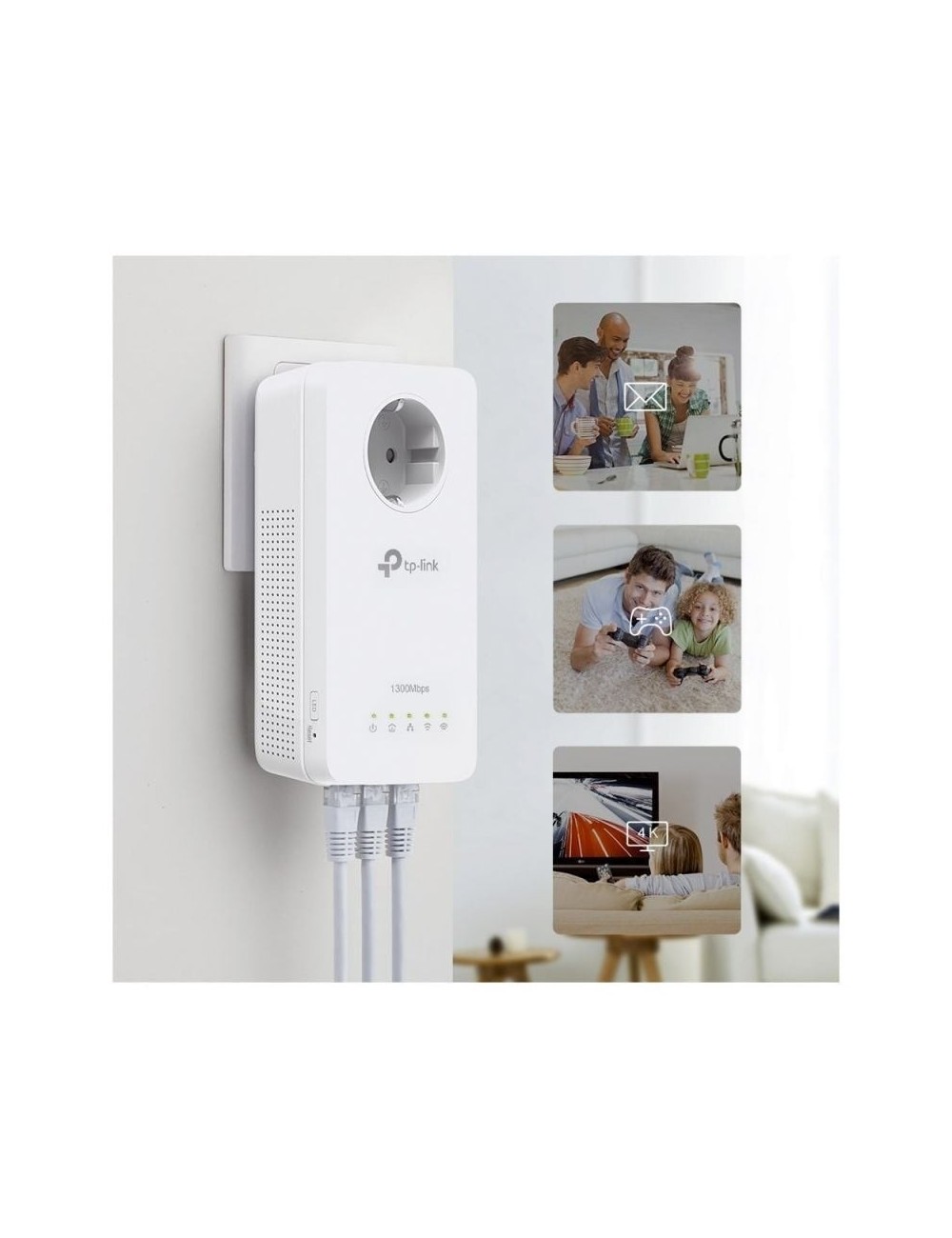 KIT ADAPTADOR PLC TP-LINK 1300MBIT/S ETHERNET 2 PECES BLANC ( TL-WPA8631P KIT )