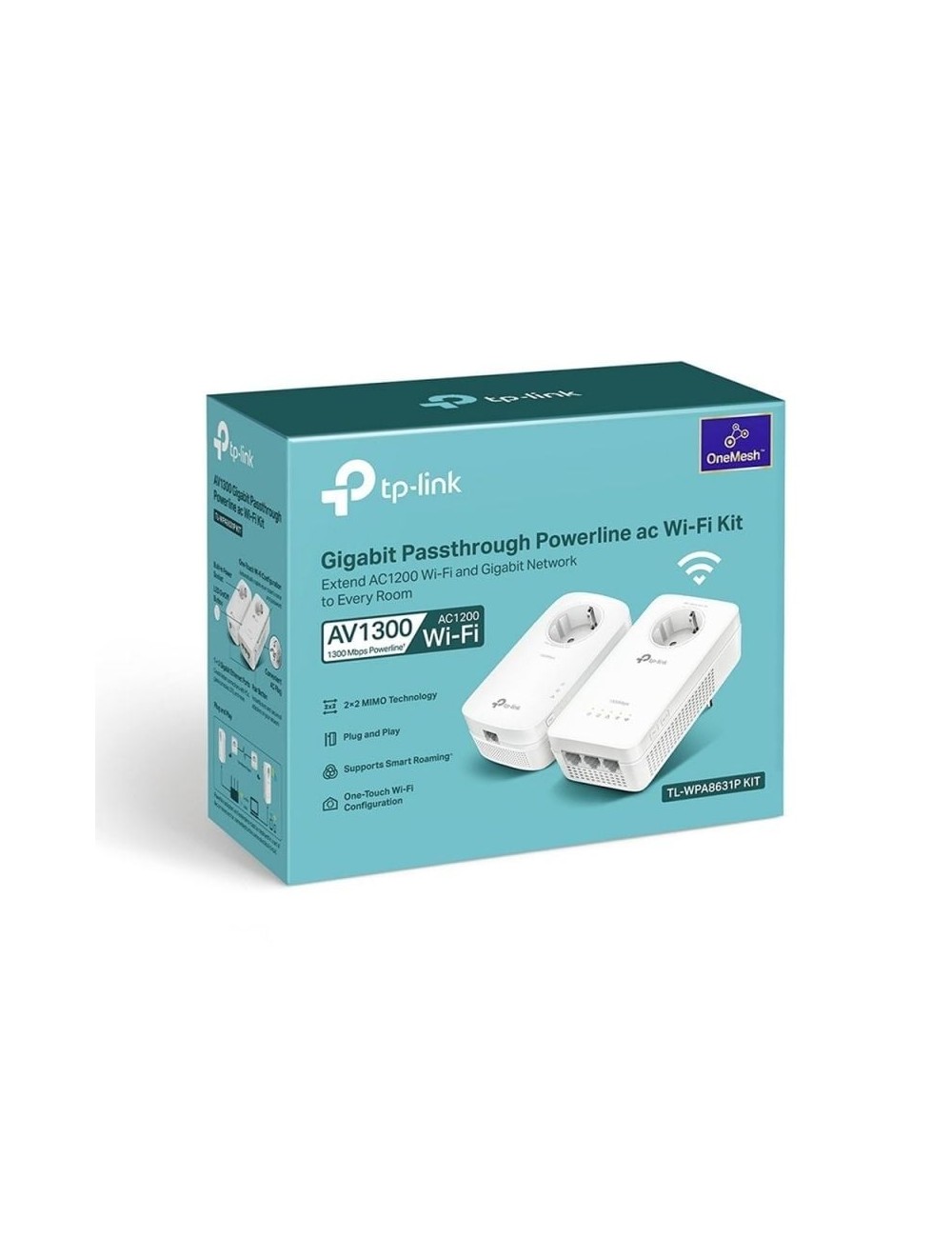 KIT ADAPTADOR PLC TP-LINK 1300MBIT/S ETHERNET 2 PECES BLANC ( TL-WPA8631P KIT )