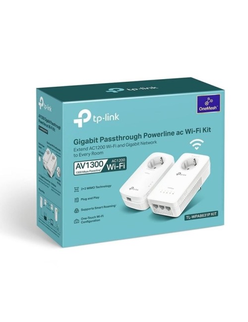 KIT ADAPTADOR PLC TP-LINK 1300MBIT/S ETHERNET 2 PECES BLANC ( TL-WPA8631P KIT )