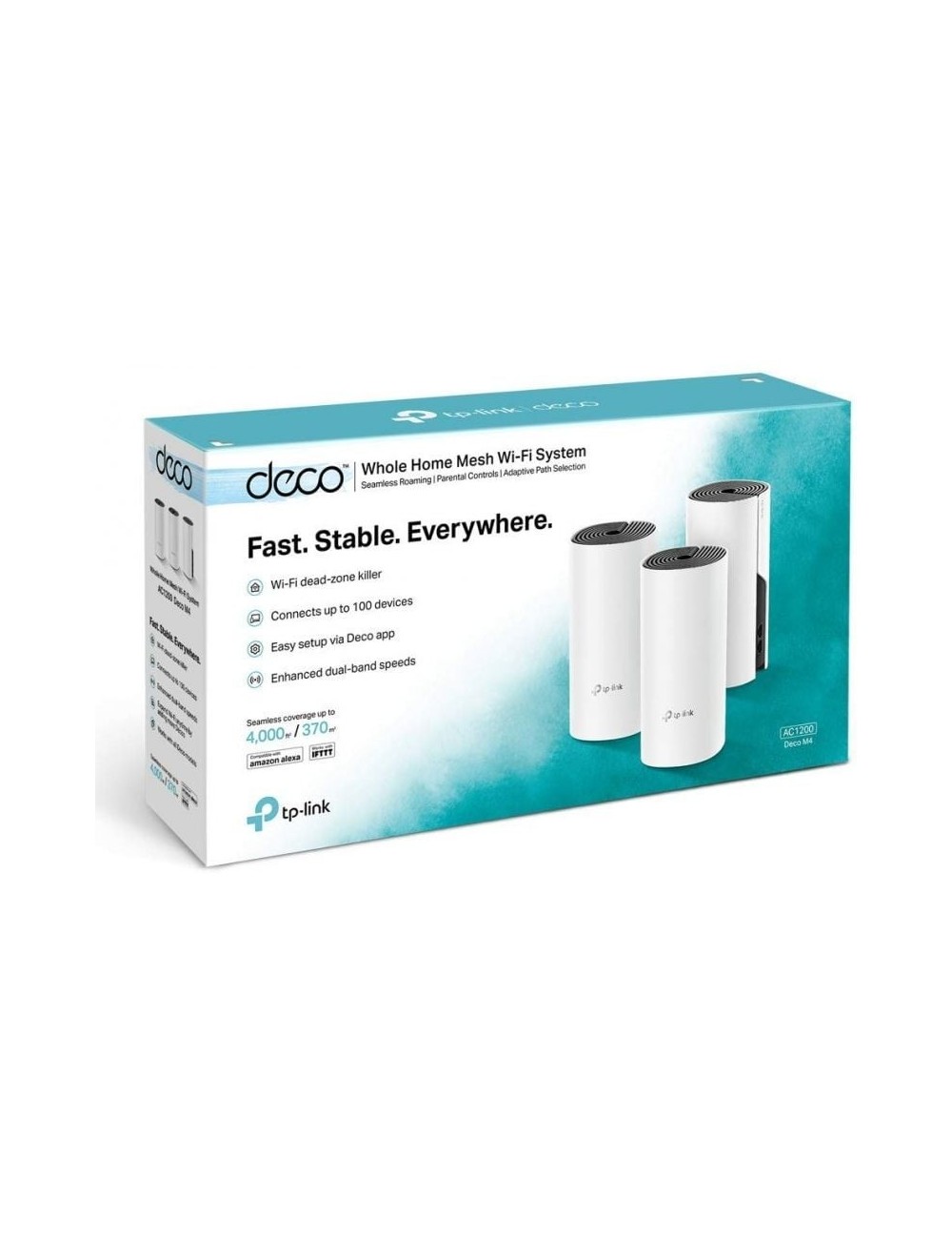Sistema Mesh TP-Link Deco M4 1200Mbps/ 2.4GHz 5GHz/ Pack de 3