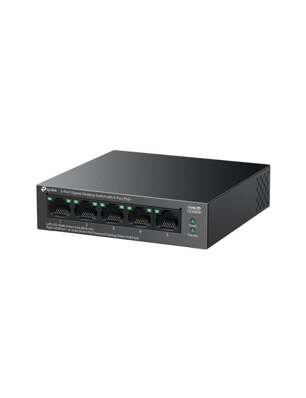 Switch TP-Link LS105GP 5 Puertos/ RJ-45 10/100/1000 PoE+