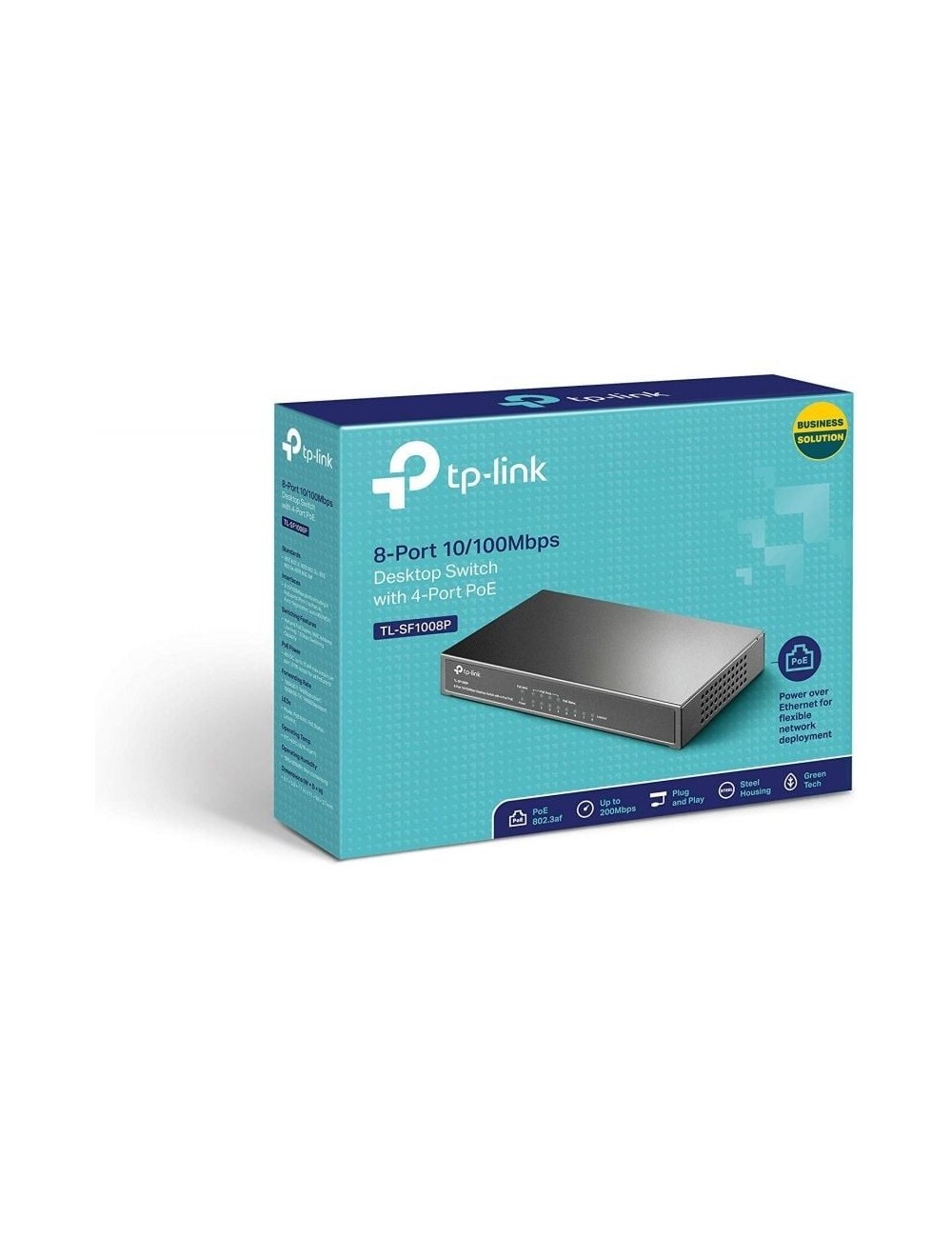 Switch TP-Link SF1008P 8 Puertos/ RJ-45 10/100 PoE