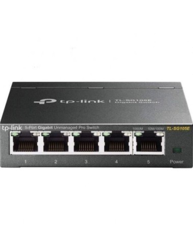 SWITCH TP-LINK EASY SMART 5 PORTS GIGABIT 10/100/1000 Mbps(TL-SG105E)