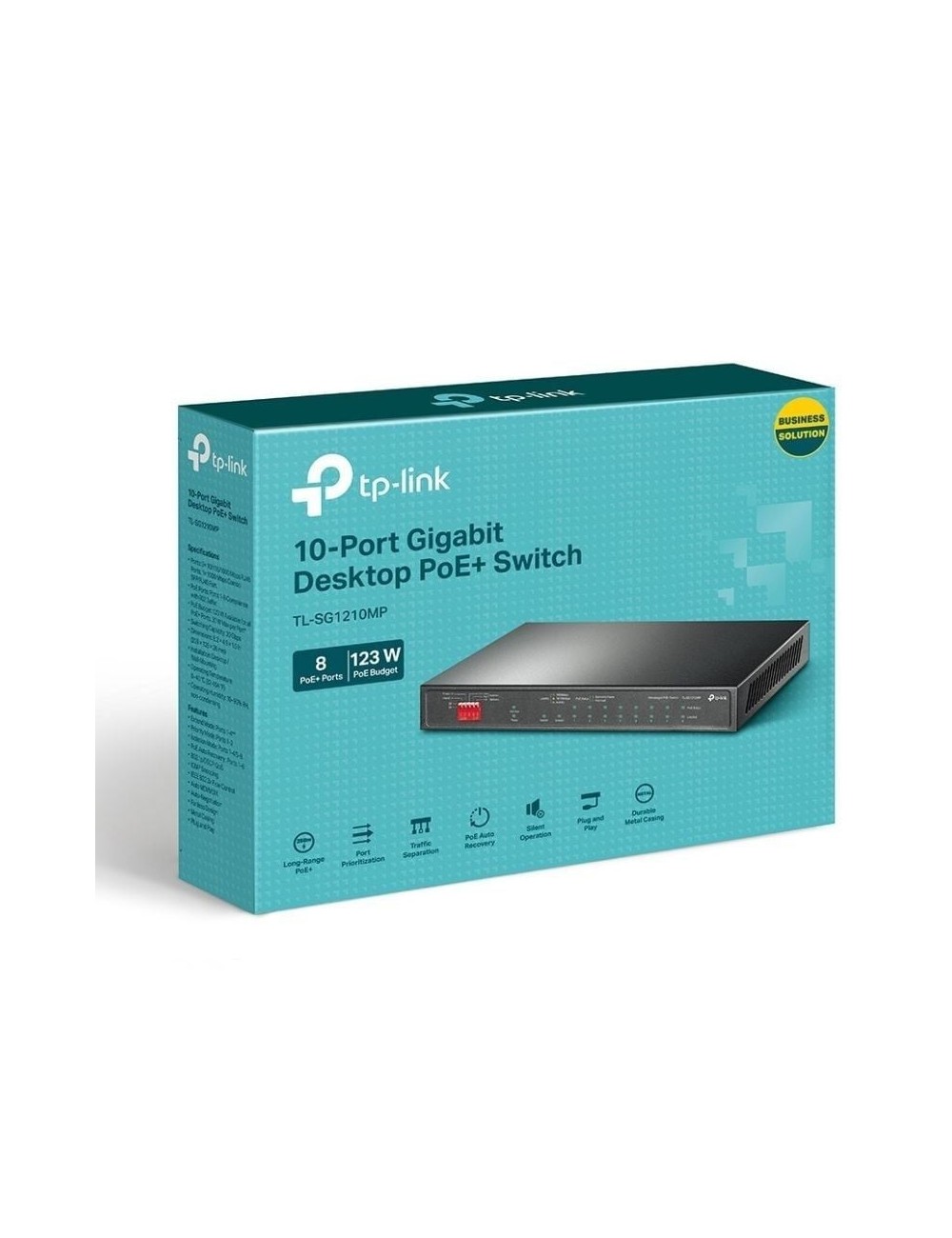 Switch TP-Link TL-SG1210MP 10 Puertos/ RJ-45 10/100/1000/ PoE+