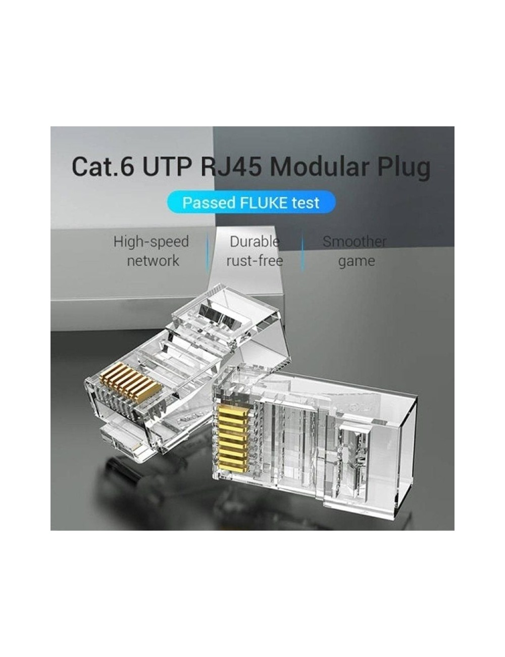 Conector RJ45 IDDR0-100/ Cat.6 UTP/ 100 uds
