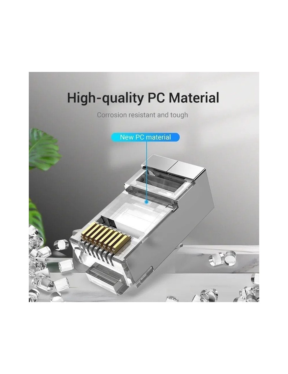 Conector RJ45 IDFR0-10/ Cat.6A FTP/ 10 uds