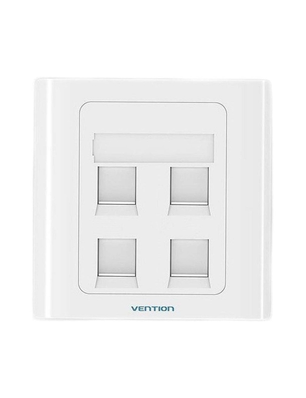 Placa de Pared Tipo 86 Vention IFFW0/ 4 Puertos RJ45