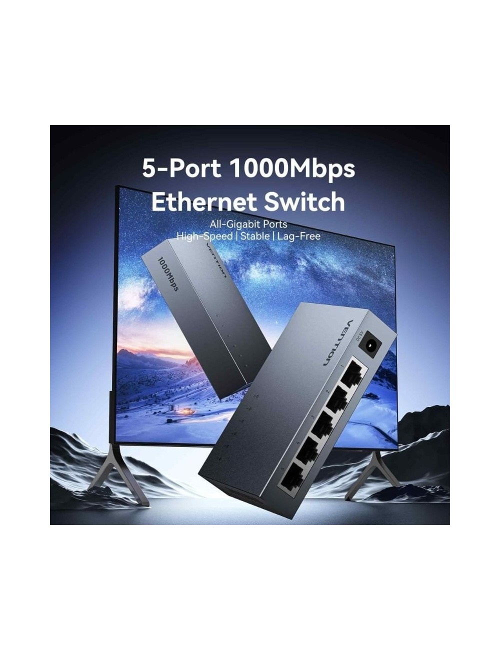 Switch Vention ITDH0-EU 5 Puertos/ RJ-45 10/100/1000
