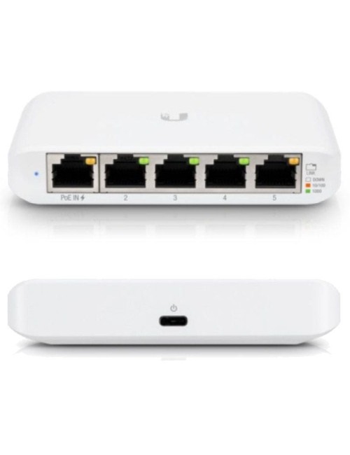Switch Gestionado Ubiquiti USW-Flex Mini 5 Puertos/ RJ45 10/100/1000 PoE/ Pack 3 uds