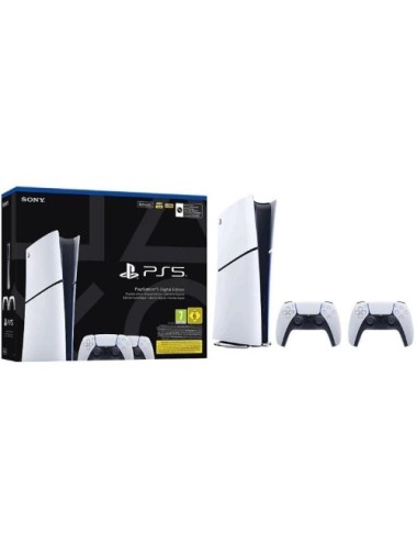 Consola Sony Playstation 5 - PS5 Slim Digital 825GB/ Incluye 2 Mandos Dual Sense/ Chassis E