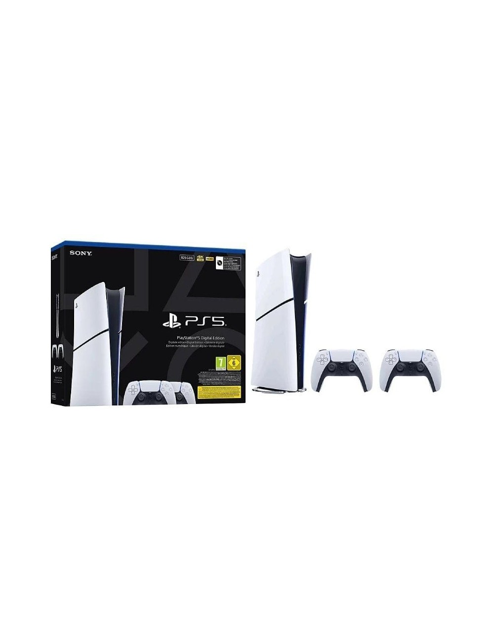 Consola Sony Playstation 5 - PS5 Slim Digital 825GB/ Incluye 2 Mandos Dual Sense/ Chassis E