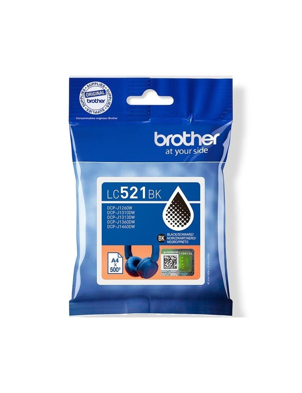 Cartucho de Tinta Original Brother LC521BK/ Negro