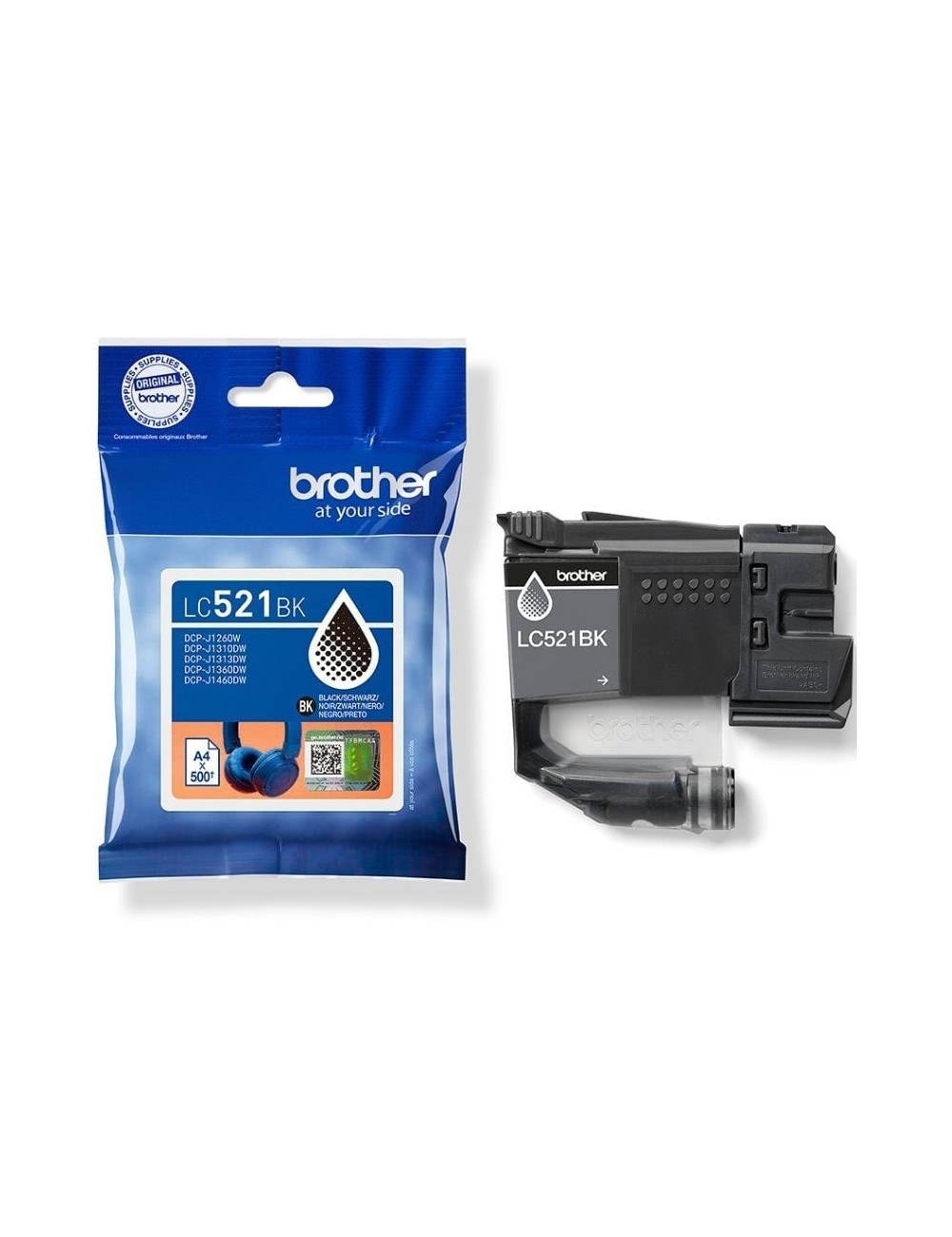 Cartucho de Tinta Original Brother LC521BK/ Negro