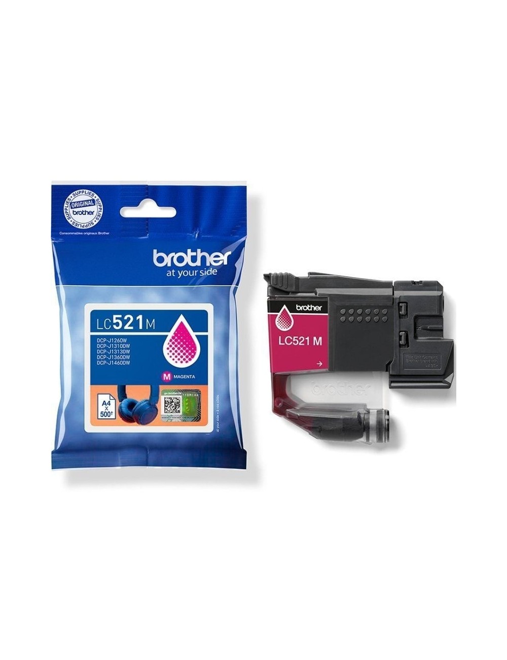 Cartucho de Tinta Original Brother LC521M/ Magenta