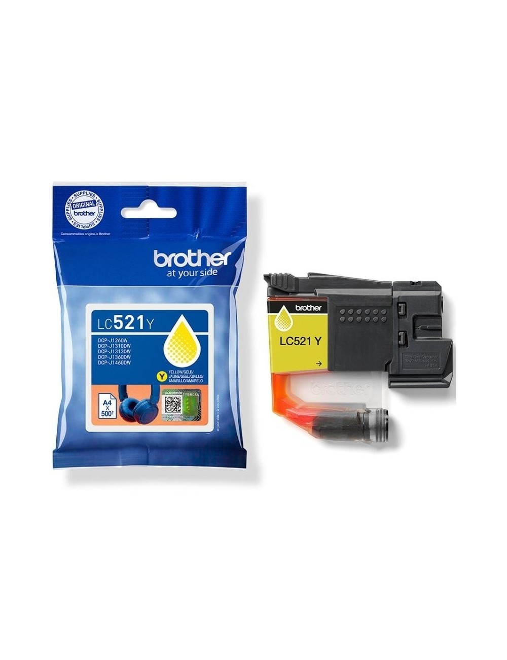 Cartucho de Tinta Original Brother LC521Y/ Amarillo