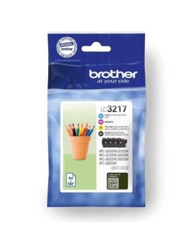 Cartucho de Tinta Original Brother LC3217VAL/ Multipack/ Negro/ Cian/ Magenta/ Amarillo