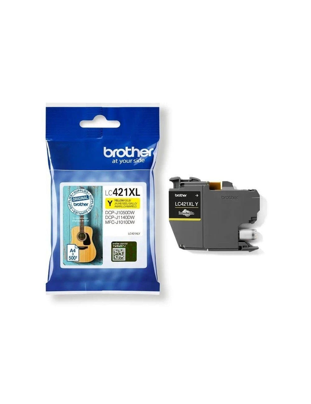 Cartucho de Tinta Original Brother LC421XL Alta Capacidad/ Amarillo
