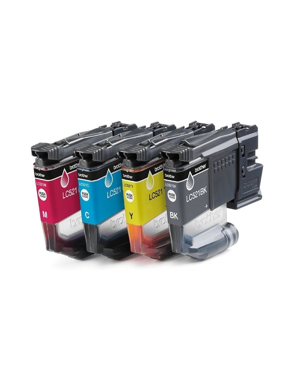 Cartucho de Tinta Original Brother LC-521VAL Multipack/ Cian/ Magenta/ Amarillo/ Negro