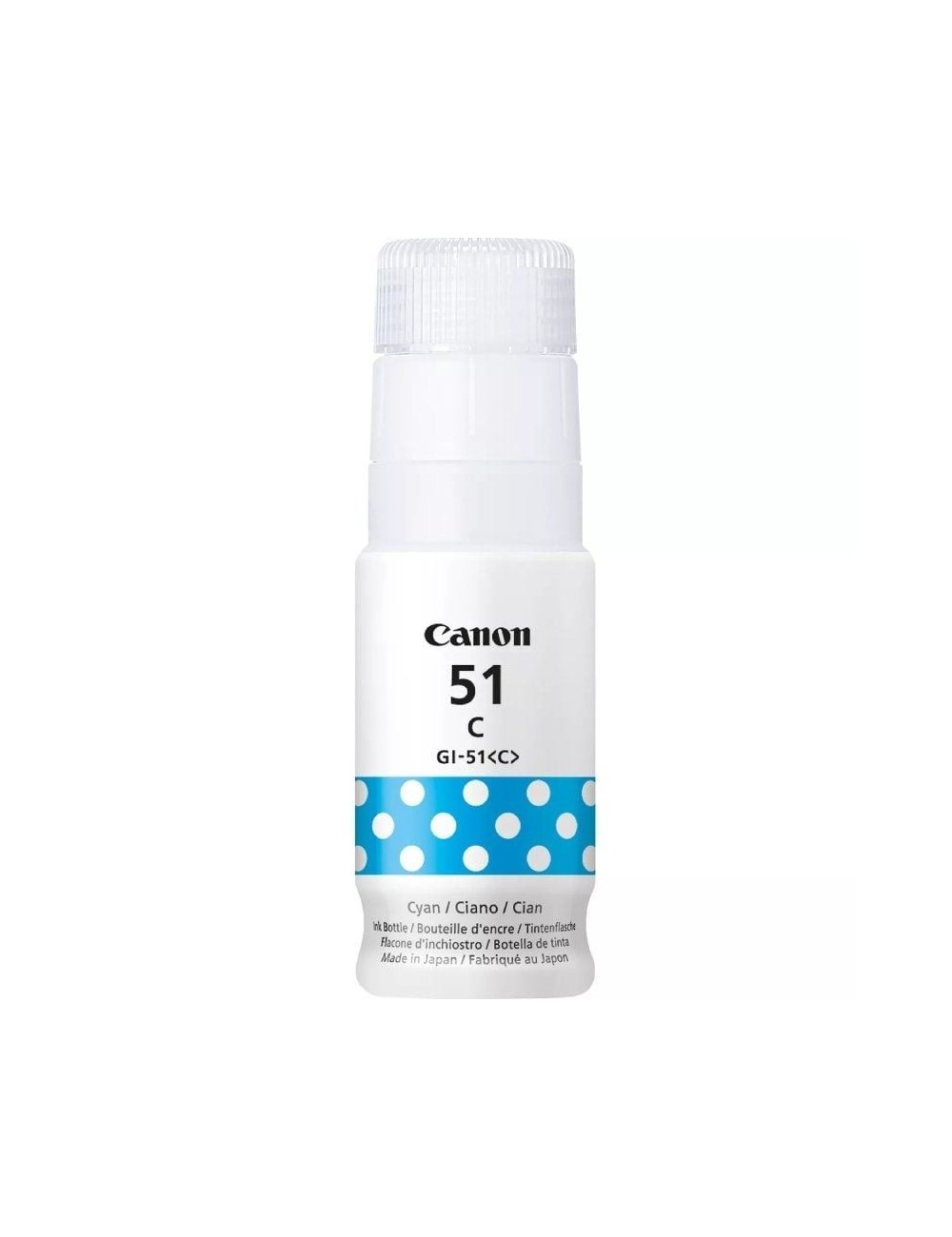 Botella de Tinta Original Canon GI-51/ Cian