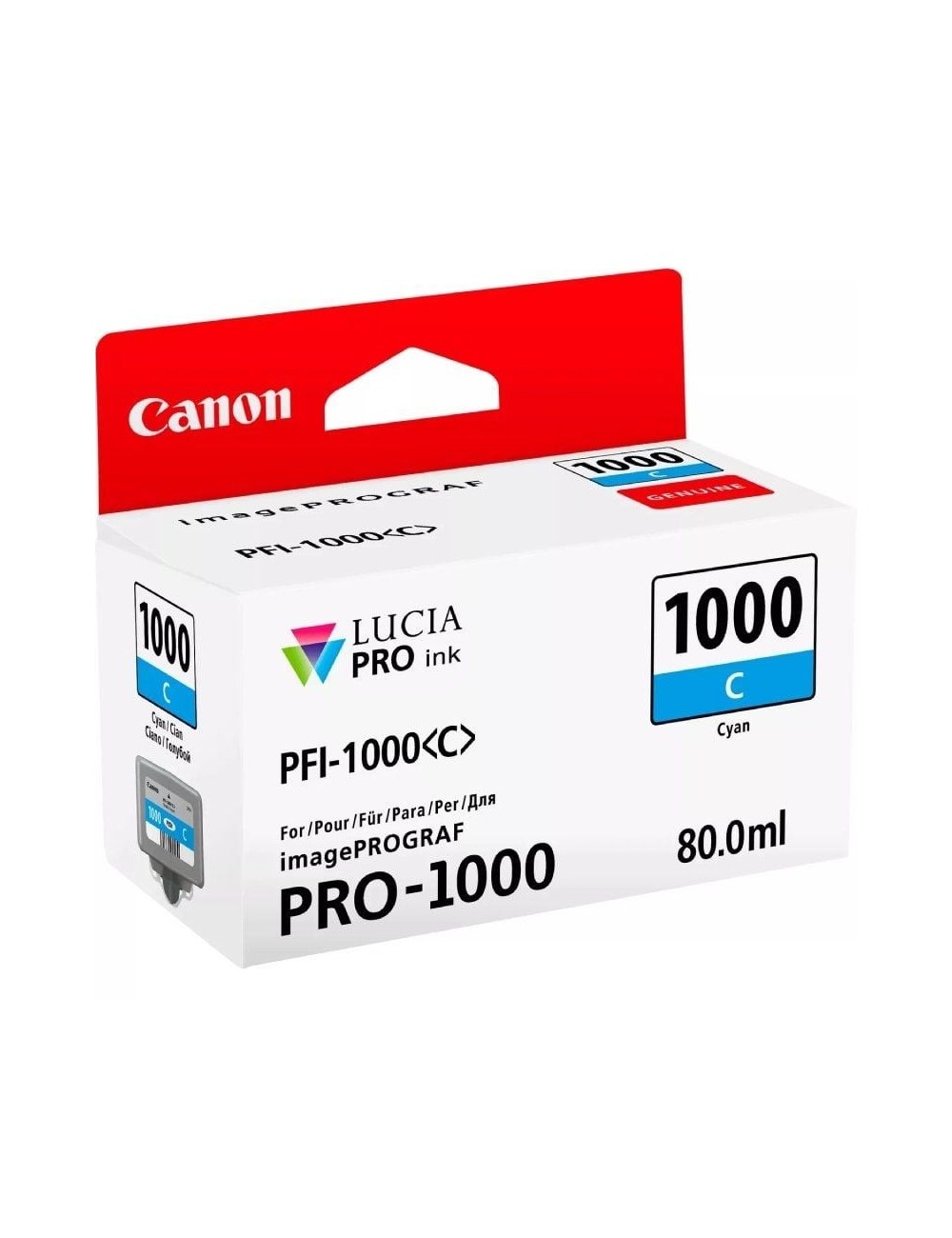 Cartucho de Tinta Original Canon PFI-1000C/ Cian