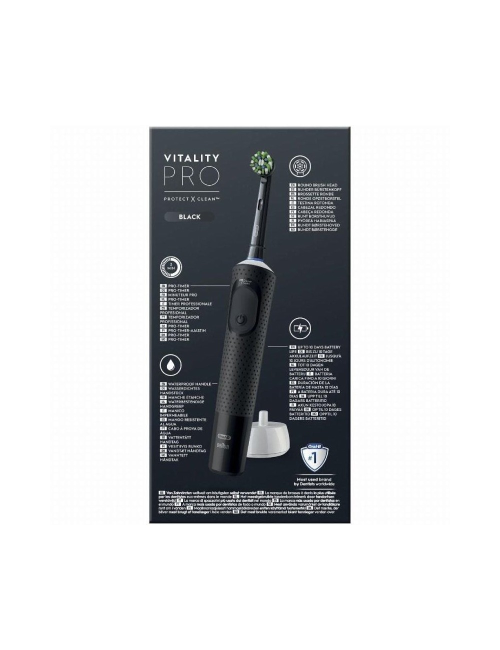 Cepillo Dental Oral-B Vitality Pro/ Negro