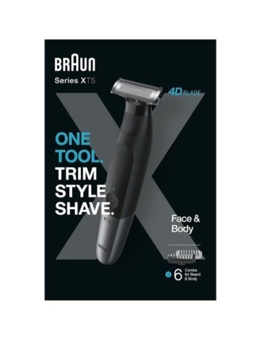 Afeitadora Braun Wet and Dry Serie X XT5200/ con Batería/ 6 Accesorios