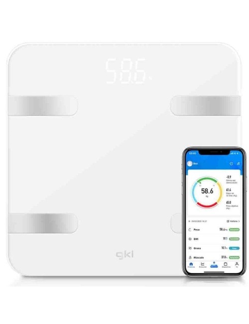 Báscula de Baño GKL Fitblue 300 White/ Hasta 180kg