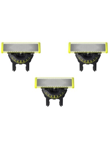 Cabezal de Reemplazo para Afeitadora Eléctrica Philips OneBlade/ Pack 3