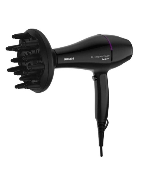 Secador Philips Drycare Pro BHD274/ 2200W/ Negro y Violeta