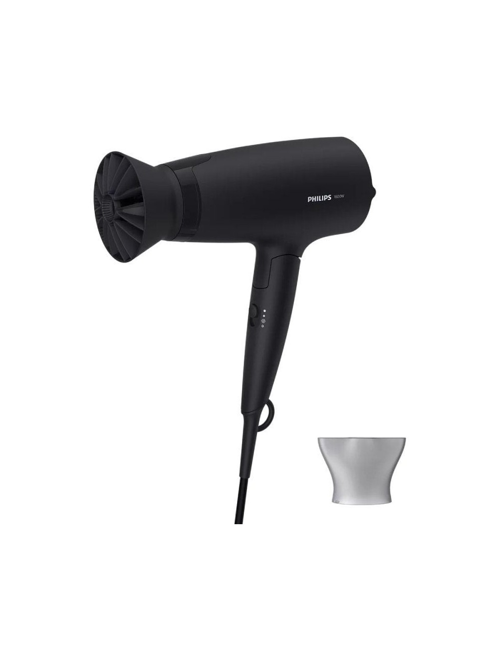 Secador Philips 3000 series BHD308/10/ 1600W/ Negro/ 2 Accesorios