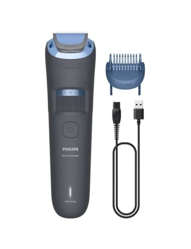 Cortabarbas Philips Beardtrimmer series 3000 BT3617/15/ con Batería/ 2 Accesorios