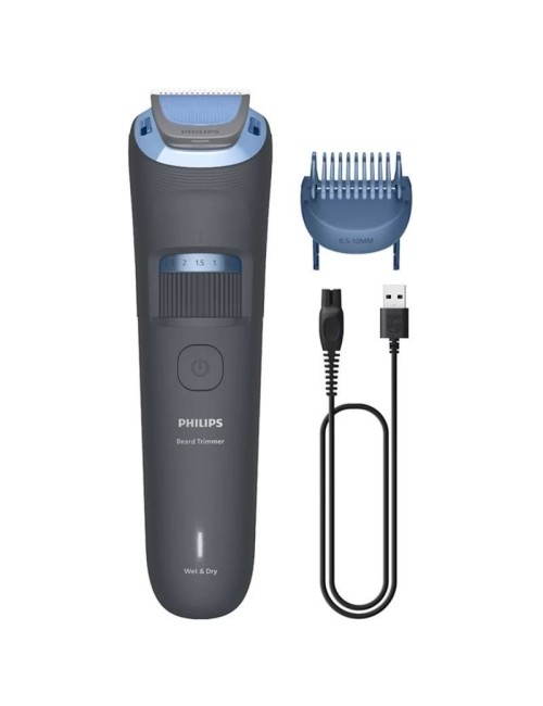 Cortabarbas Philips Beardtrimmer series 3000 BT3617/15/ con Batería/ 2 Accesorios