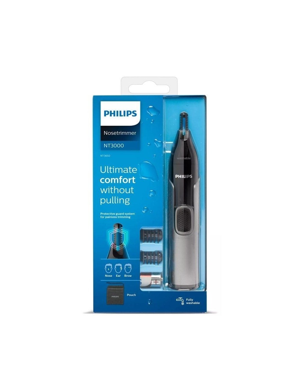 Perfilador Philips Nose Trimmer 3650 Serie 3000/ a Pilas/ 3 Accesorios