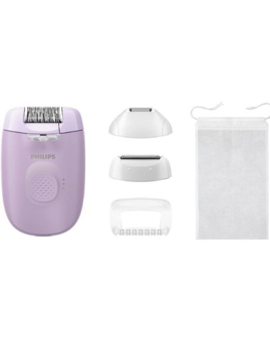 Depiladora Philips Epilator Series 4000 BRE257/ con Batería/ 4 Accesorios