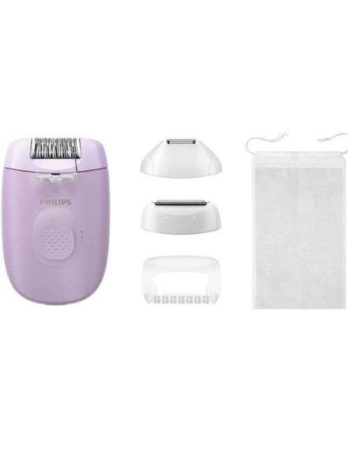 Depiladora Philips Epilator Series 4000 BRE257/ con Batería/ 4 Accesorios