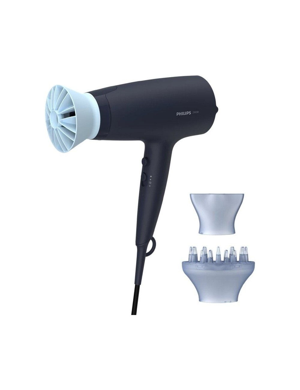 Secador Philips 3000 series BHD360/ 2100W/ Iónico/ Azul/ 3 Accesorios