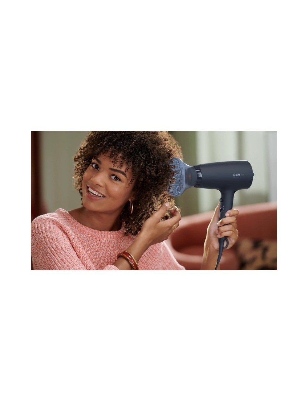 Secador Philips 3000 series BHD360/ 2100W/ Iónico/ Azul/ 3 Accesorios