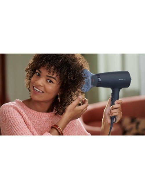Secador Philips 3000 series BHD360/ 2100W/ Iónico/ Azul/ 3 Accesorios