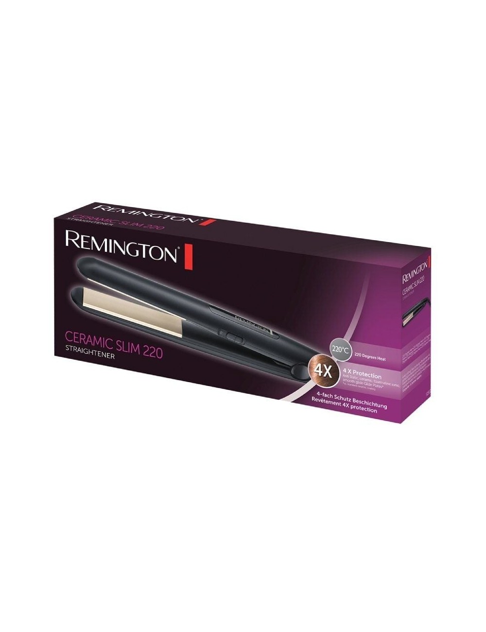 Plancha para el Pelo Remington Ceramic Slim 220 S1510/ Negro