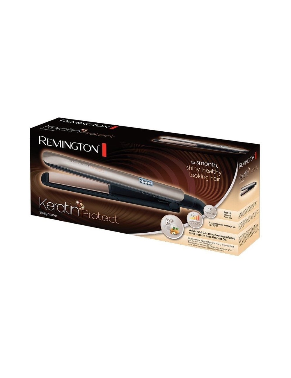 Plancha para el Pelo Remington Keratin Protect S8540/ Bronce