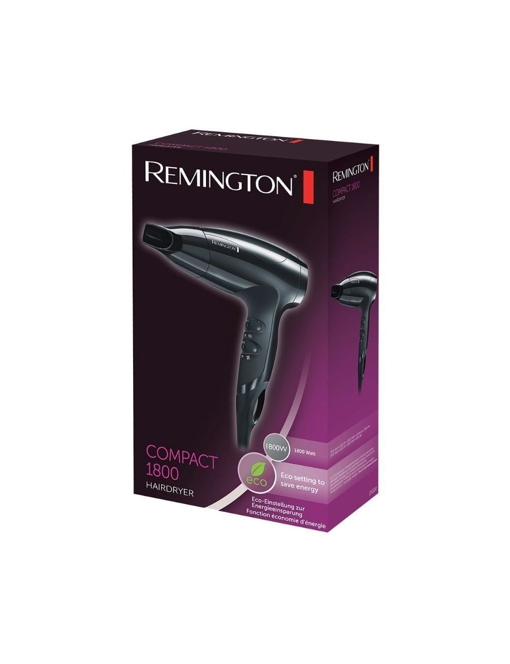 Secador Remington Compact 1800/ 1800W/ Negro