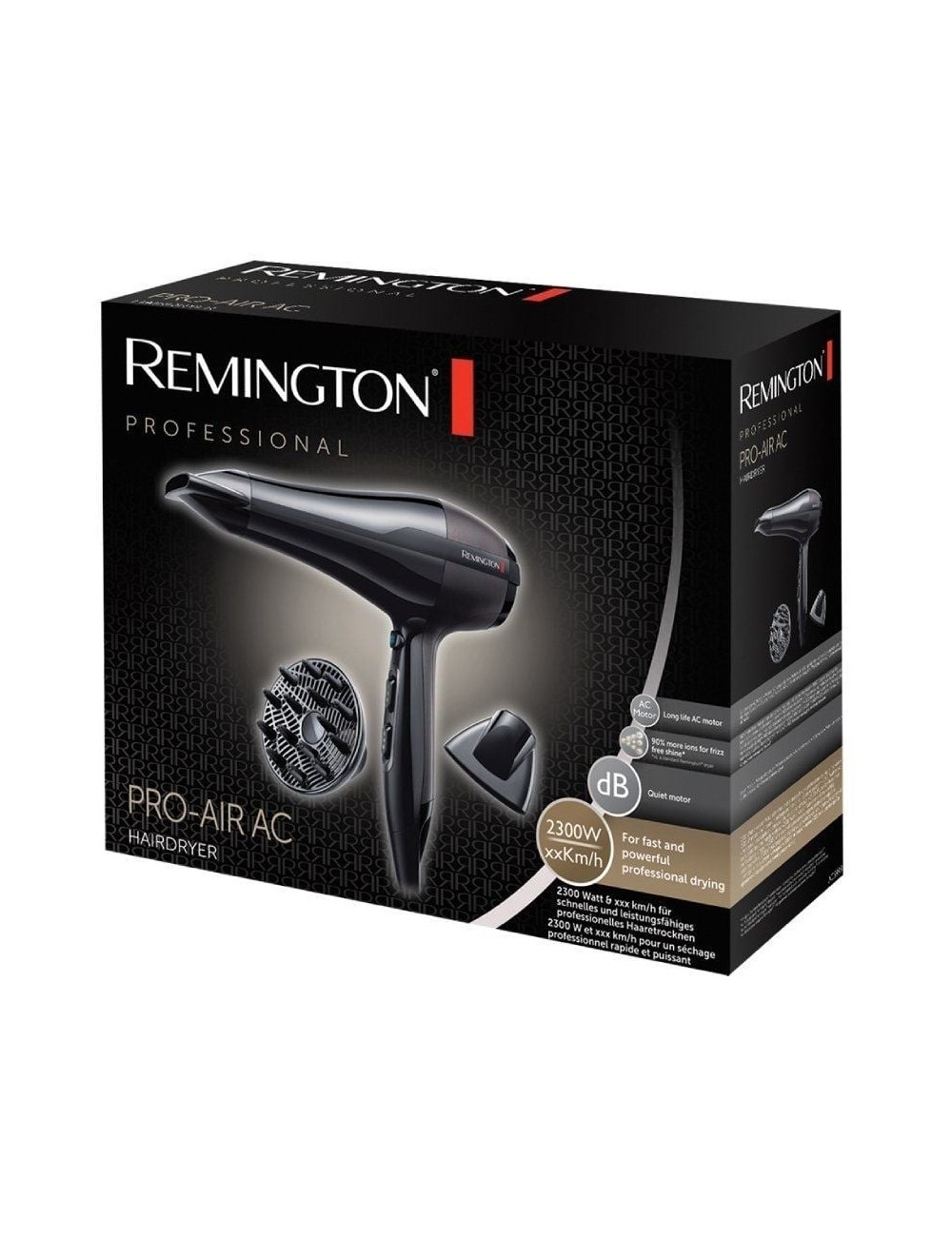 Secador Remington Pro-Air AC/ 2300W/ Iónico/ Negro