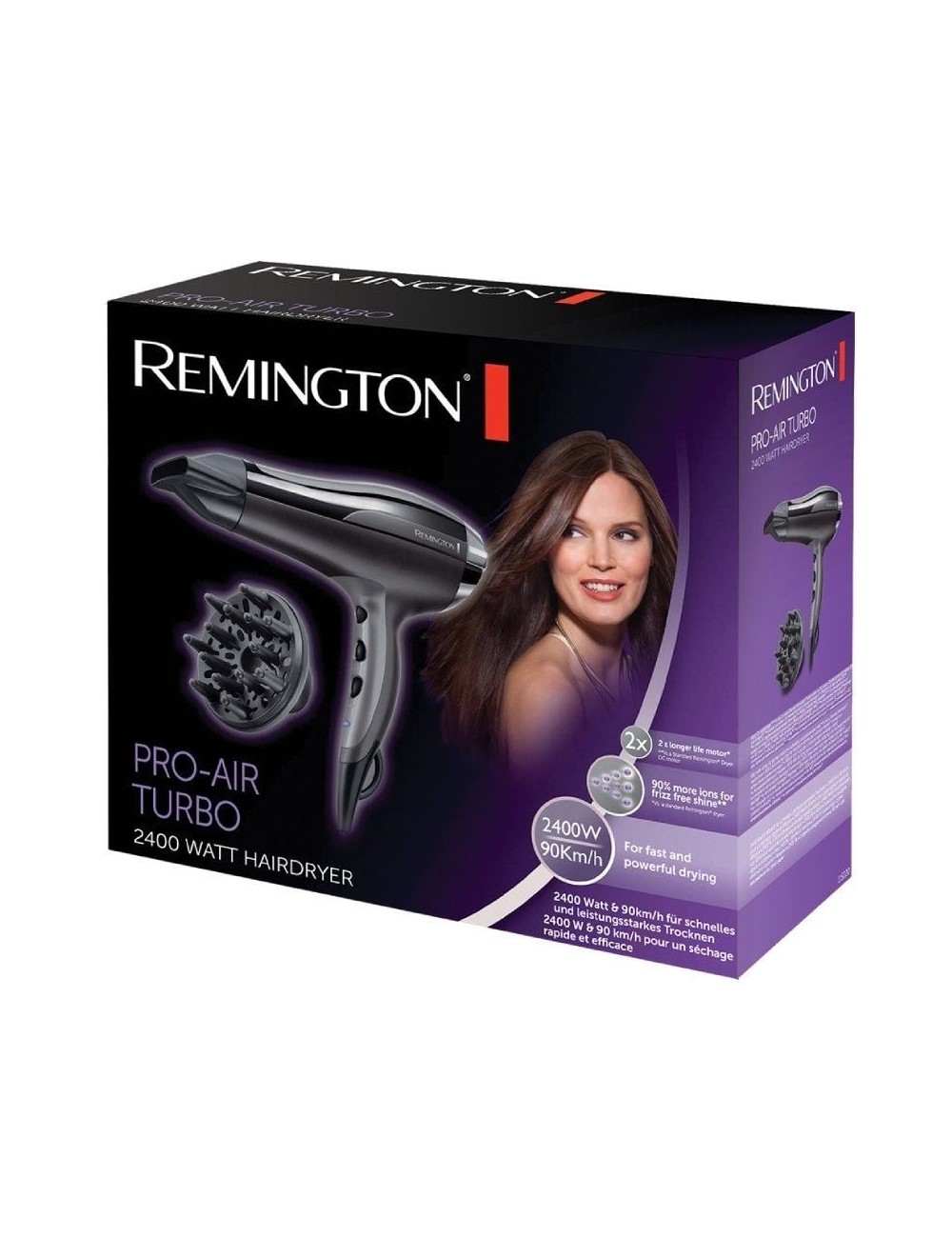 Secador Remington Pro-Air Turbo/ 2400W/ Negro
