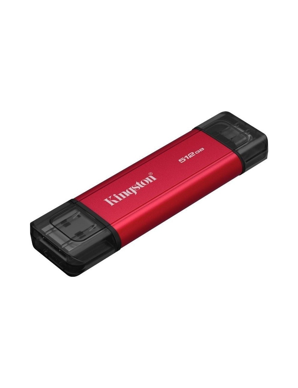Disco Externo SSD Kingston Dual Portable SSD 512GB/ USB Tipo-C y USB 3.2/ Rojo