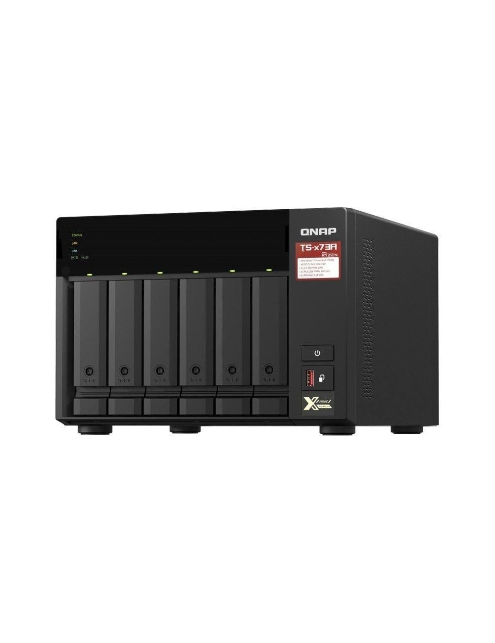 NAS QNAP TS-673A-8G/ 6 Bahías 3.5'- 2.5'/ 8GB DDR4/ Formato Torre
