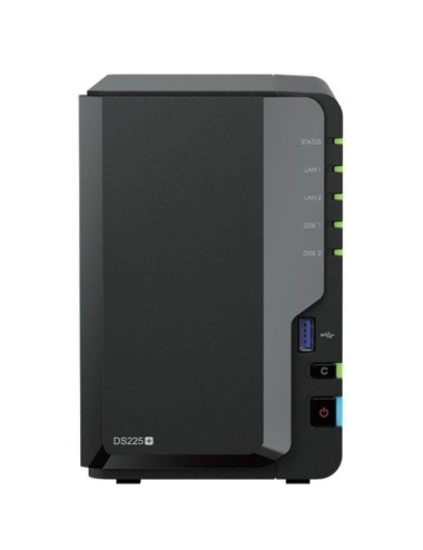 NAS Synology Diskstation DS225+/ 2 Bahías 3.5'- 2.5'/ 2GB DDR4/ Formato Torre