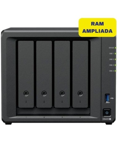 NAS Synology Diskstation DS425+/ 4 Bahías 3.5'- 2.5'/ 6GB DDR4/ Formato Torre